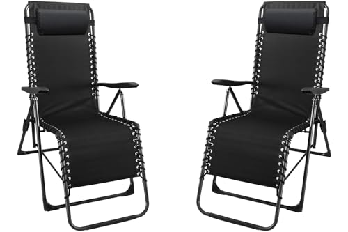 KYNAST Exklusiv 2er Set Relax Liegestuhl mit Kopfpolster 7-Fach verstellbar schwarz KYNAST Exklusiv 2er Set Relax Liegestuhl mit Kopfpolster 7-Fach verstellbar schwarz von KYNAST Exklusiv