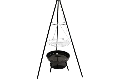 kynast exklusiv Schwenkgrill Ø 52,5 cm H Holz Kohle Grill Stahlgestell, Schwarz, 88 x 95 150 von KYNAST Exklusiv