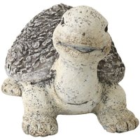 Kynast Garden - Deko Gartenfigur Schildkröte klein 32,5 cm Handarbeit Steinoptik - Braun- bunt von KYNAST GARDEN