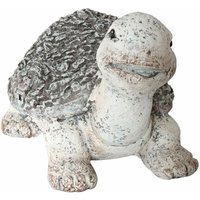 Kynast Garden - Deko Gartenfigur Schildkröte groß 35 cm Handarbeit Steinoptik - Braun- bunt von KYNAST GARDEN