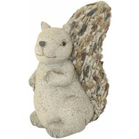 Kynast Garden - Steinfigur Eichhörnchen 30 cm stehend Deko Gartenfigur Polystone Steinoptik - Mehrfarbig von KYNAST GARDEN