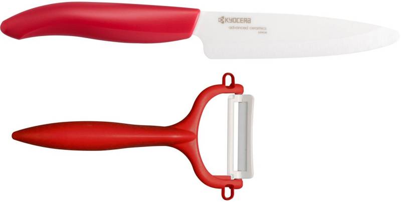 KYOCERA Messer-Set GEN (Set, 2-tlg), scharfe Hochleistungskeramik-Klinge, (Universalmesser, Sparschäler) von KYOCERA