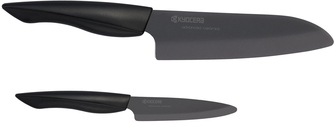 KYOCERA Messer-Set SHIN (Set, 2-tlg), Gemüse-/Santokumessser, extrem scharfe Klinge, Zirkoniakeramik von KYOCERA