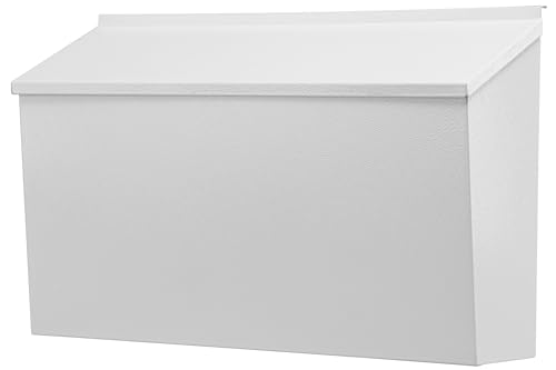 KYODOLED Briefkasten zur Wandmontage, großes Fassungsvermögen, verzinkter Stahl, rostfreier Metallbriefkasten, Briefkästen für den Außenbereich, 40 x 25 x 12 cm, Weiß KYODOLED Briefkasten zur Wandmontage, großes Fassungsvermögen, verzinkter Stahl, rostfreier Metallbriefkasten, Briefkästen für den Außenbereich, 40 x 25 x 12 cm, Weiß von KYODOLED