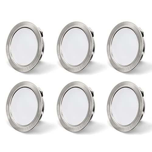 LED Einbaustrahler 230V G4 LED 3.5W 4000K Neutralweiß 260LM Möbel Einbaustrahler IP44 Möbeleinbauleuchte-unterbauleuchte küche led Bohrloch 55-58mm und 20mm Flache,6er Set von KYOTECH