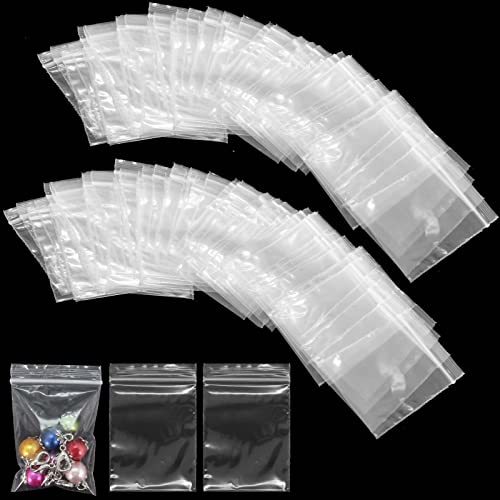 500 Plastikbeutel, Transparente Zip Beutel Kleine Plastiktüten Verschluss, Plastiktüten Ziplock Zip Klein für die Aufbewahrung von Schmuck, Kleinen Keksen und Süßigkeiten (6 * 4 cm) von KYSUN