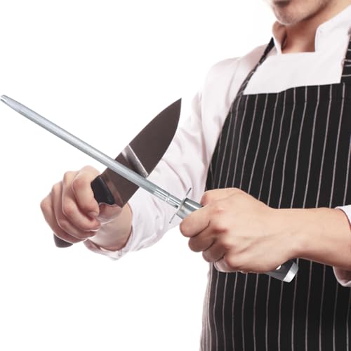 8.07 Zoll Wetzstahl für Messer, Kohlenstoffstahl Abziehstahl mit Bequemem Griff, Messerschärfer Stab, Diamant-Messerschärfer, Klingenschärfer, für Küchenmesser Chefmesser Haushaltsmesser und Scheren 8.07 Zoll Wetzstahl für Messer, Kohlenstoffstahl Abziehstahl mit Bequemem Griff, Messerschärfer Stab, Diamant-Messerschärfer, Klingenschärfer, für Küchenmesser Chefmesser Haushaltsmesser und Scheren von KYSUN