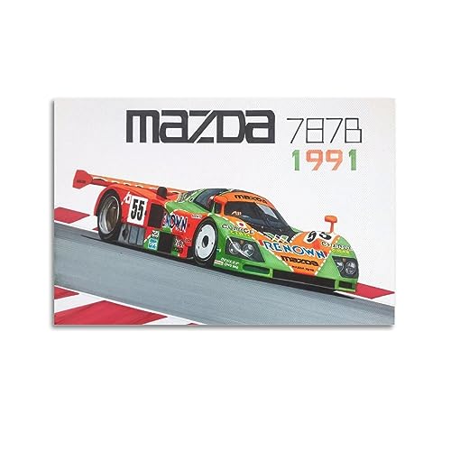 KYTIN 1991 Classic Racing Poster Kompatibel mit Mazda 787B Sportwagen Dekorative Malerei Leinwand 60 x 90 cm von KYTIN