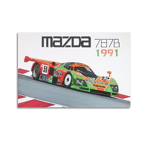 KYTIN 1991 Classic Racing Poster Kompatibel mit Mazda 787B Sportwagen Dekorative Malerei Leinwand 60 x 90 cm KYTIN 1991 Classic Racing Poster Kompatibel mit Mazda 787B Sportwagen Dekorative Malerei Leinwand 60 x 90 cm von KYTIn