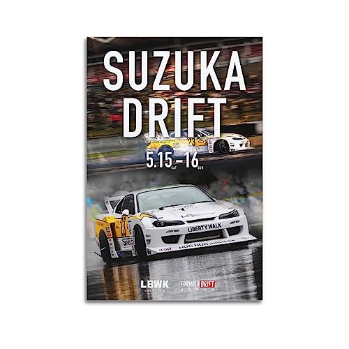 KYTIN JDM Racing Drift Silvia S13 LBWK Sportwagen Japan Raca Auto Dekorative Malerei Leinwand 30 x 45 cm von KYTIN