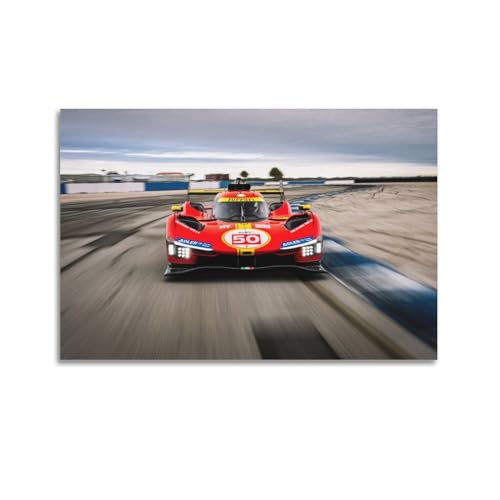 KYTIN Super Car Poster für Ferrari 499p Sportwagen, dekorative Malerei, Leinwand, 40 x 60 cm von KYTIN