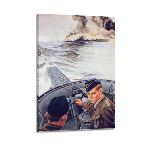 KYTIN WWII Vintage Battleship Poster 1940 Otto Kretschmer Naval Officer Dekorative Malerei Leinwand 60 x 90 cm KYTIN WWII Vintage Battleship Poster 1940 Otto Kretschmer Naval Officer Dekorative Malerei Leinwand 60 x 90 cm von KYTIn