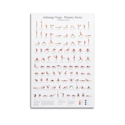 KYTIN Yoga-Poster Ashtanga Yoga Primary Serie, dekorative Malerei, Leinwand, 40 x 60 cm von KYTIN