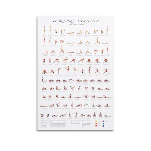 KYTIN Yoga-Poster Ashtanga Yoga Primary Serie, dekorative Malerei, Leinwand, 50 x 75 cm KYTIN Yoga-Poster Ashtanga Yoga Primary Serie, dekorative Malerei, Leinwand, 50 x 75 cm von KYTIN