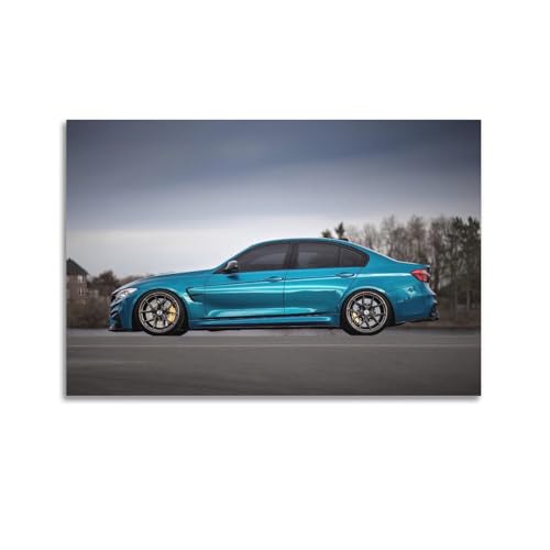 KYTIN Sportwagen-Poster für BMW F80 M3, blaues Rennauto, dekorative Malerei, Leinwand, 60 x 90 cm KYTIN Sportwagen-Poster für BMW F80 M3, blaues Rennauto, dekorative Malerei, Leinwand, 60 x 90 cm von KYTIn