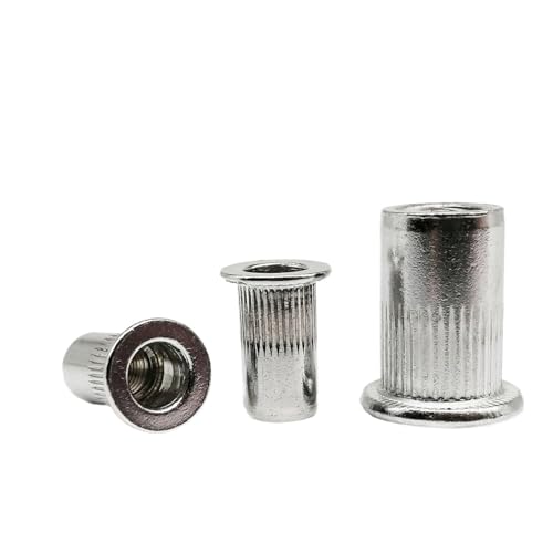 Blindnietmutter, 304 Edelstahl Carbon Aluminium Flach Senkkopf Nietmutter Einsatz(C aluminum,20pcs M12) von KYUEPONG