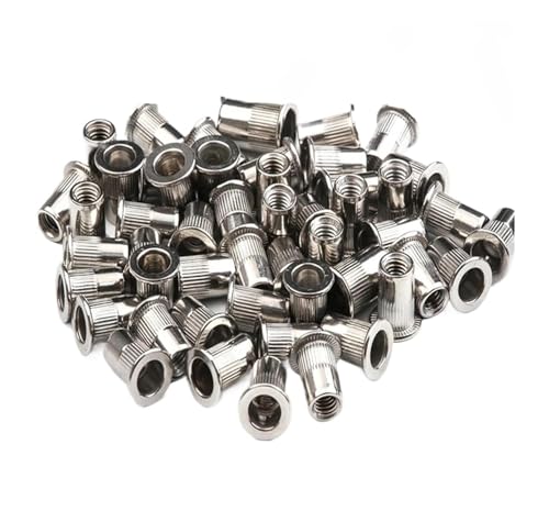 Blindnietmutter, Edelstahl Nieten Muttern Einsatz Flachkopf Gewindemutter Rivete(20PCS,M12) von KYUEPONG