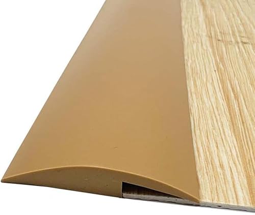 Bodenübergangsleiste, Bodenübergangsleisten, Teppichkantenleisten, Schwellenübergangsleisten, Höhe 8 mm, Fugenleisten Holz zu Fliesen, PVC-Türteiler (Farbe: G1)(Brown) von KYUEPONG