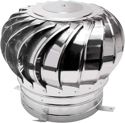 Drehbare Kaminhaube, Rotierende Kaminhaubenkappe, 304 Edelstahl-Spinner-Allzweck-Kaminhaube(500mm/19.7Inch) von KYUEPONG