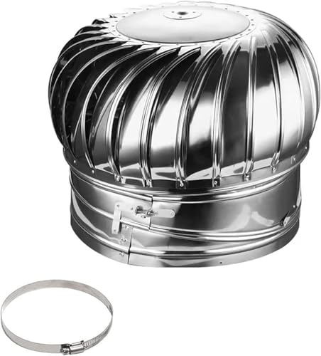 Drehbare Kaminhaube, Rotierende Kaminhaubenkappe, Edelstahl-Entlüftungshaube, rotierender Spinner, Anti-Downdraught(160mm/6.3Inch) von KYUEPONG