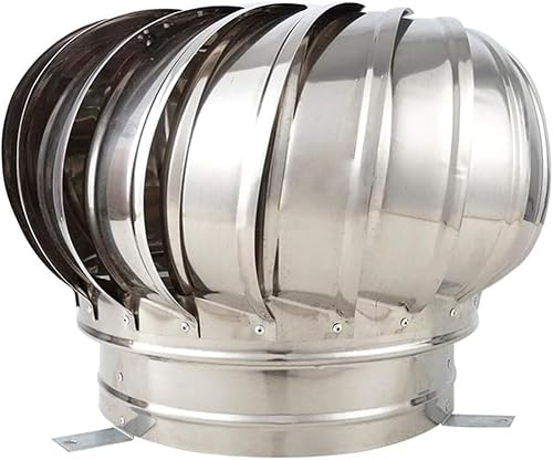 Drehbare Kaminhaube, Rotierende Kaminhaubenkappe, Rotationsturbinenventilator aus Edelstahl 304(500mm/19.7Inch) von KYUEPONG