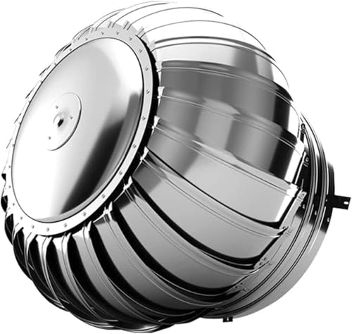 Drehbare Kaminhaube, Rotierender Ventilator-Schornsteindeckel 304 Edelstahl Allzweck-Kugelturbinenauspuff(110mm/4.3Inch) von KYUEPONG