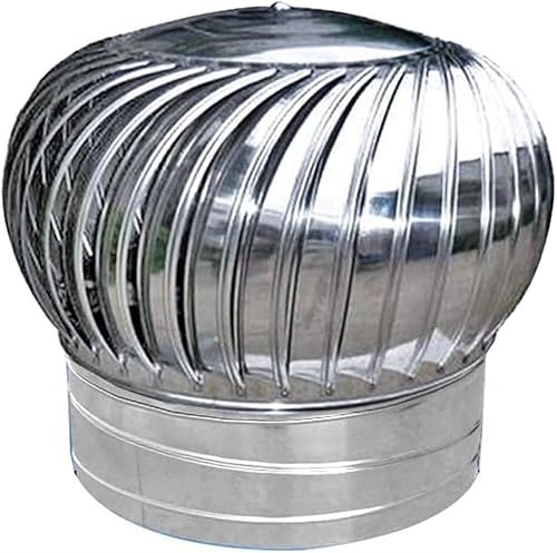 Drehbare Kaminhaube, Stainless Steel Revolving Chimney Cowl,Vent Cowl Rotating Spinner Anti-Downdraught(300mm/11.8Inch) von KYUEPONG