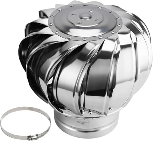 Drehbare Kaminhaube, Werkzeug for Kaminhaubenkappen, drehbarer Edelstahl-Entlüftungshauben-Drehspinner(160mm) von KYUEPONG
