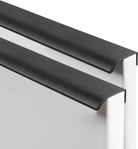 KYUEPONG Verdeckte Griffe, 2 Stück Fingerkantengriff zur Rückmontage, versteckter Aluminiumgriff, verdeckte Laschenzüge(Length 400mm) von KYUEPONG