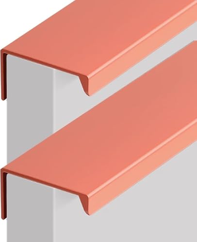 KYUEPONG Verdeckte Griffe, 2 Stück Kleiderschrank-Fingerkantengriff, verdeckter Griff, Schubladengriffe im modernen Stil(Orange,Length 200mm) von KYUEPONG