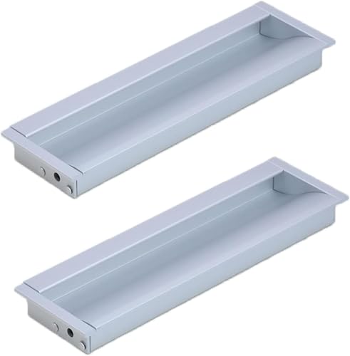 KYUEPONG Verdeckte Griffe, 2 Stück Türgriffe for Küchenschränke, versteckte Schubladengriffe, verdeckte eingebettete Griffe(Hole distance 128mm) von KYUEPONG