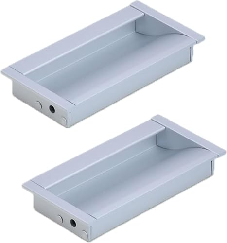KYUEPONG Verdeckte Griffe, 2 Stück Türgriffe for Küchenschränke, versteckte Schubladengriffe, verdeckte eingebettete Griffe(Hole distance 64mm) von KYUEPONG