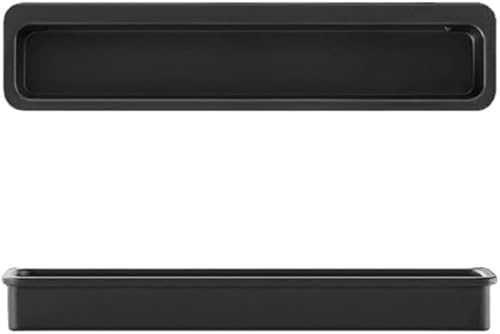 KYUEPONG Verdeckte Griffe, Schiebetürgriff mit Schlitz, eingebettete Schranktür, unsichtbare Kleiderschrank-Schubladenknöpfe, 1(Black 128mm) von KYUEPONG