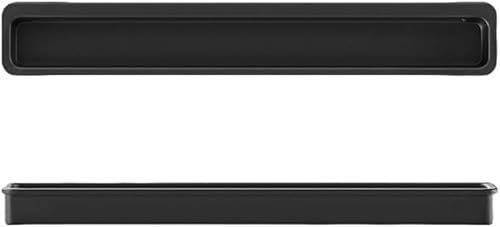 KYUEPONG Verdeckte Griffe, Schiebetürgriff mit Schlitz, eingebettete Schranktür, unsichtbare Kleiderschrank-Schubladenknöpfe, 1(Black 192mm) von KYUEPONG