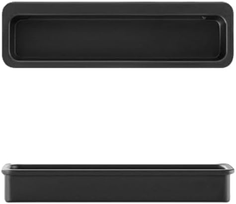 KYUEPONG Verdeckte Griffe, Schiebetürgriff mit Schlitz, eingebettete Schranktür, unsichtbare Kleiderschrank-Schubladenknöpfe, 1(Black 96mm) von KYUEPONG