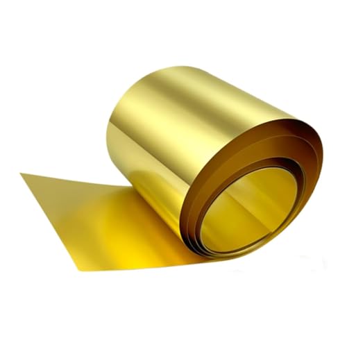 Messing-Folie Rolle,Messing-Streifen, H62 Messingstreifen 0,4 mm x 40 mm x 0,5 kg, ca. 4 Meter lang von KYUEPONG
