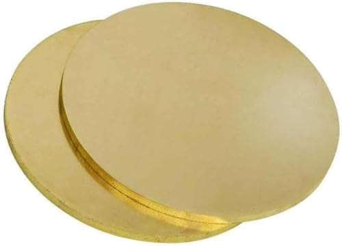Messing Rundplatte,Messingblech, 2 Stück H62 Messing-Rundplatte, Dicke 3 mm, Durchmesser 10–50 mm, dünne Kupferplatte for Metallstanzmodelle, Heimwerkerarbeiten(Diameter 45mm) von KYUEPONG