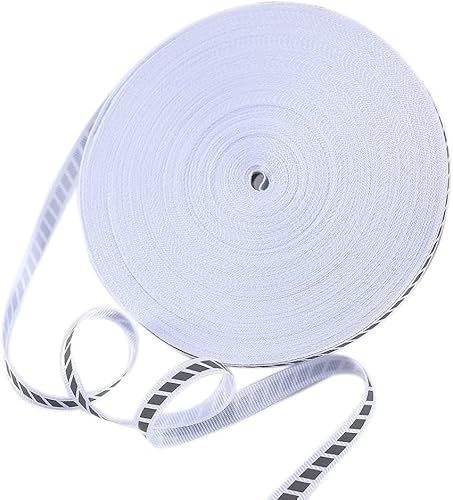 Reflektierendes Band,Reflektierendes Gurtband, 50 Meter 10 mm/20 mm reflektierendes Polyester-Gurtband mit gut sichtbarem Reflektorstreifen, reflektierendes Sicherheitsband aus Stoff for Aufnähen von von KYUEPONG