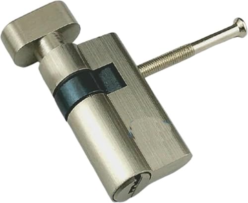 Schlosszylinder,Zylinderschloss, Glastür-Schließzylinder, asymmetrischer Kern, Höhe 32 mm, Länge 50 mm, rahmenloser Glastür-Schließzylinder mit Knauf, 5 Schlüssel(Type B) von KYUEPONG