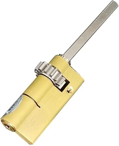 Schlosszylinder,Zylinderschloss, Spezialschlosskern for automatischen Fingerabdruck-Schließzylinder mit Getriebe C-Klasse-Kern 2 Schlüssel Diebstahlsicherer Tür-Notschlosskern(62mm Flat Rod,11gears) von KYUEPONG