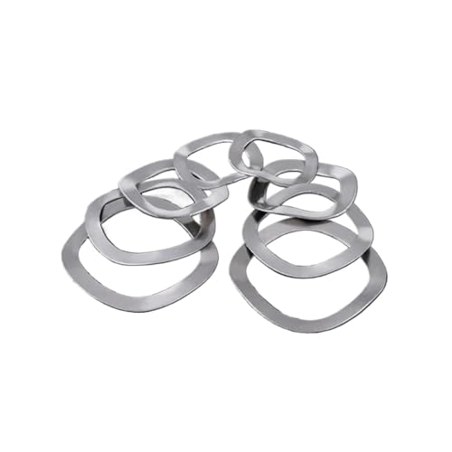 Welle Unterlegscheibe,Welle Feder Unterlegscheibe, 10 STÜCKE M3-M41 304 Edelstahl Drei Wellenkamm Wellentyp Dichtung Federscheibe Wellenscheibe Hardware(M8x13x0.3) von KYUEPONG