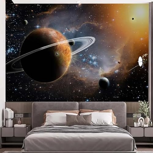 KYUMI 3D Planet Universum Muster Tapete Wohnzimmer, Schlafzimmer, Sofa, TV Hintergrund Wand, Innendekoration Malerei PVC von KYUMI