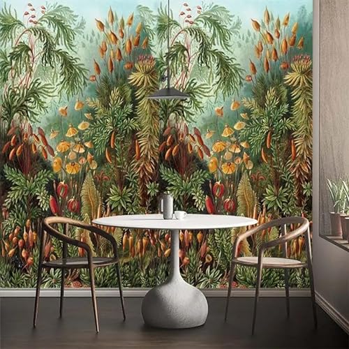 KYUMI 3D tropischer Regenwald Pflanzen Muster Tapete, Wohnzimmer, Schlafzimmer, Sofa, TV Hintergrund Wand, Innendekoration Malerei, PVC Tapete von KYUMI
