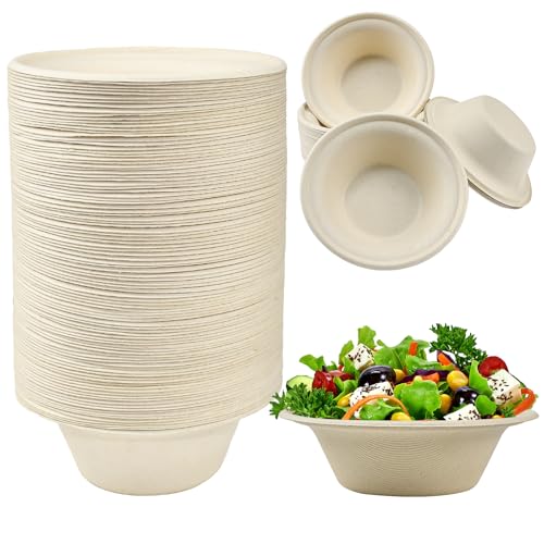 KYYGKY Bol 100 Stück Einwegpapierschalen Suppenschalen 340ML Zuckerrohrschalen Suppenschüssel Einweg Einweggeschirr Suppenteller Einwegsuppenschale Schälchen Bio Suppenschale für Part Picknick KYYGKY Bol 100 Stück Einwegpapierschalen Suppenschalen 340ML Zuckerrohrschalen Suppenschüssel Einweg Einweggeschirr Suppenteller Einwegsuppenschale Schälchen Bio Suppenschale für Part Picknick von KYYGKY