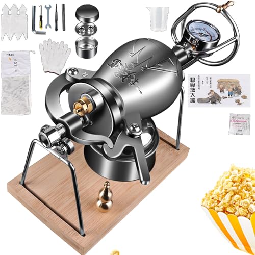 KYZTMHC Popcorn-Kanone Chinesische Popcornmaschine Nostalgia Healthy Popcorn Maker Druck-Popcorn-Popper Kleiner Puffreisbereiter für den Herd (Color : 328ml) von KYZTMHC