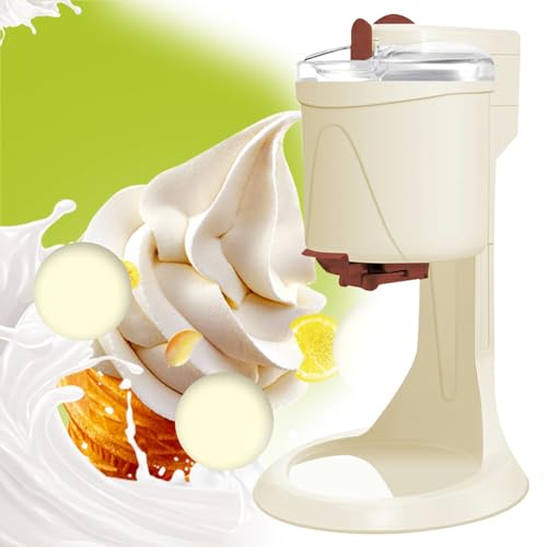 KYZTMHC Softeismaschine Veganer Eis-Milchshake-Hersteller Fruchtdessert-Joghurtkegel-Eismaschine Gerollte Eismaschine für die Heimwerkerküche von KYZTMHC
