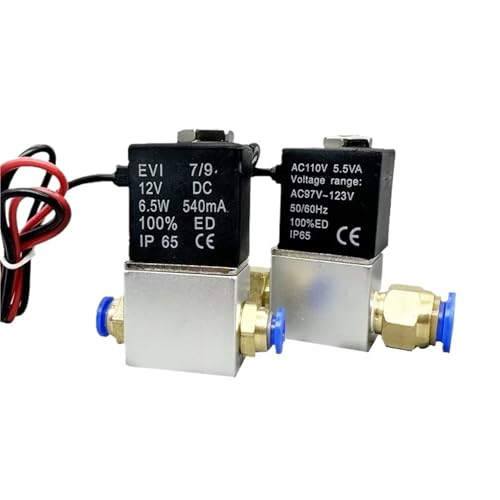 2 Way Normally Closed Solenoid Valve With Pneumatic quick connector 12V 24V 110V 220V 1/4" Pneumatic Valves For Air Gas Hot(NORMALLY CLOSED 220V_4MM) von KZEEVJTJY