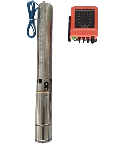 3 Zoll Kreisel-Solar-Tauchwasserpumpe DC-Solarwasserpumpe Bohrloch-Tauchpumpe MPPT-Controller-Kit(3SSC5-145-D120-1500) von KZEEVJTJY