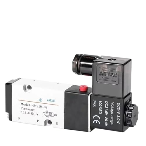 4M210-08 4M310-10 4M410-15 Solenoid valve(5/2 way) Control Directional Valve Side Panel Installation DC24V AC220V DC12V(4M220-06A(AC220V)) von KZEEVJTJY