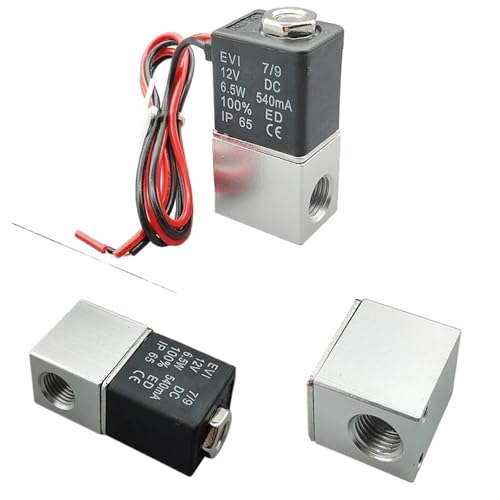 Compressor Valve 12V 24V AC 110V 220V Solenoid Valve 1/4'' 1/8'' 2-Way Normally Closed Direct-acting Pneumatic for Water Air Oil(DC 12V,1/4") von KZEEVJTJY